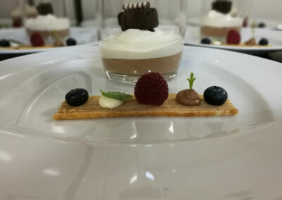 Duett vom Baumkuchen und Schokolade